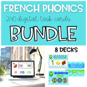 French Phonics BOOM CARDS Sounds Vowels