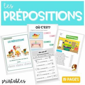French Prepositions of place