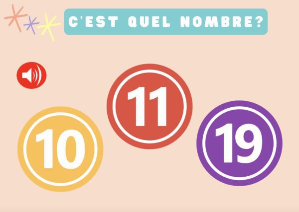 numbers 1-20 in French