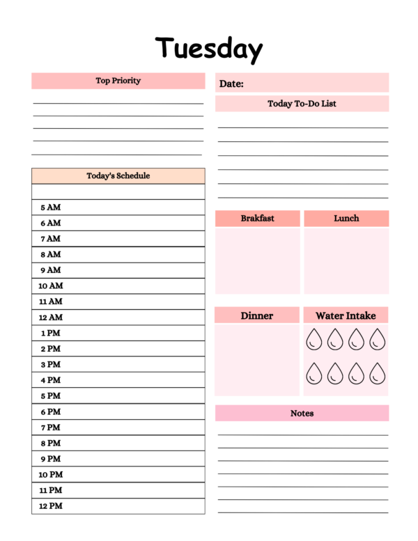 Kids School Planner