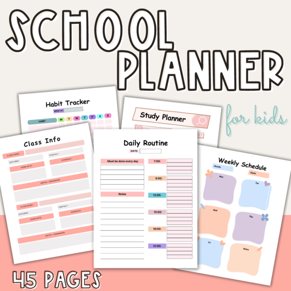 kids school planner