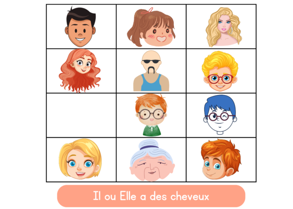 French vocabulary of physical traits